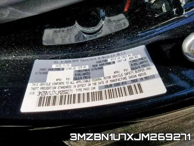 3MZBN1U7XJM269271 фото 2
