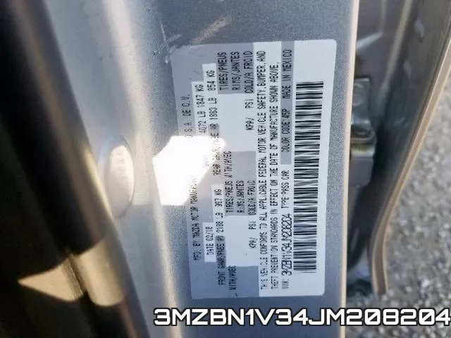 3MZBN1V34JM208204 фото 2