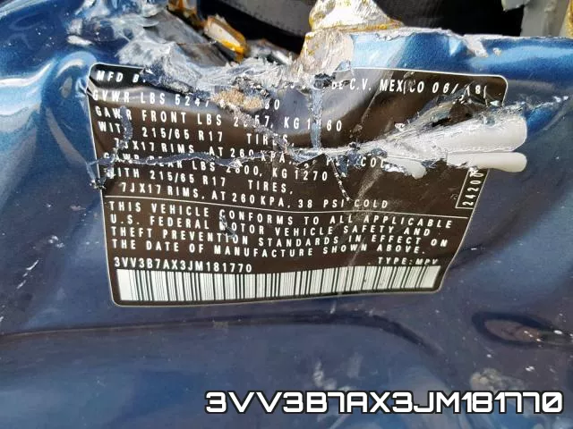3VV3B7AX3JM181770 фото 2