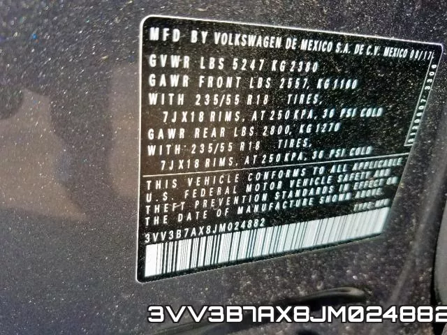 3VV3B7AX8JM024882 фото 2