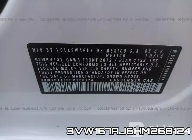 3VW167AJ6HM268124 фото 10