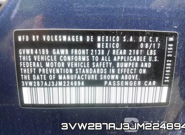 3VW2B7AJ3JM224894 фото 10