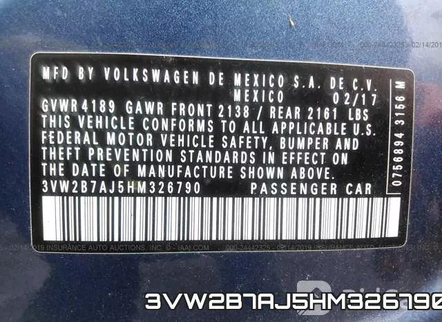3VW2B7AJ5HM326790 фото 10