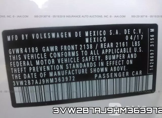 3VW2B7AJ9HM363972 фото 10