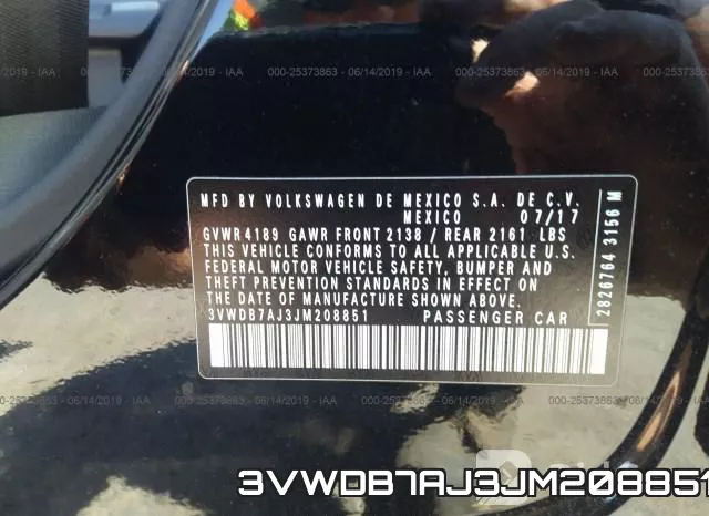3VWDB7AJ3JM208851 фото 10