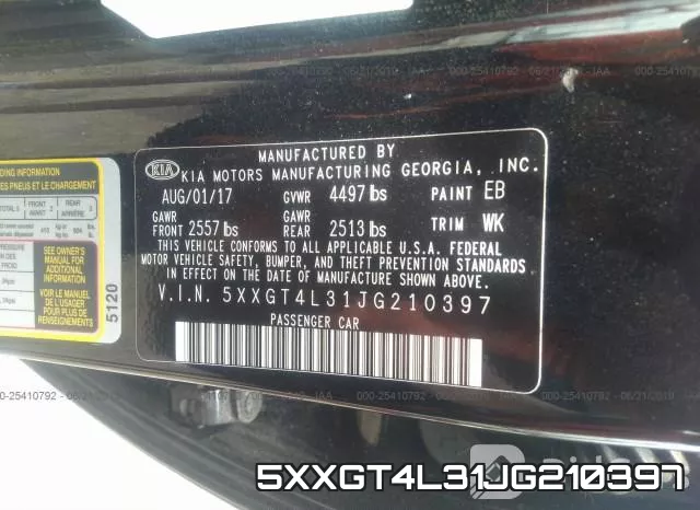5XXGT4L31JG210397 фото 10