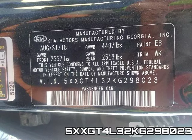 5XXGT4L32KG298023 фото 10