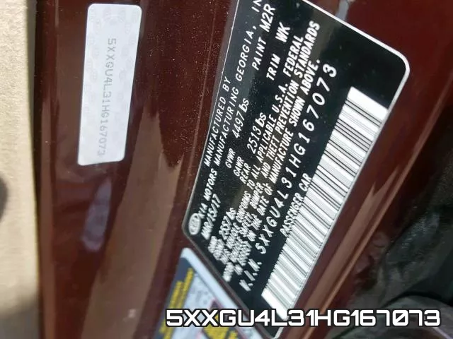 5XXGU4L31HG167073 фото 2
