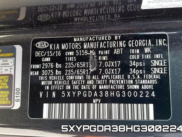 5XYPGDA38HG300224 фото 2