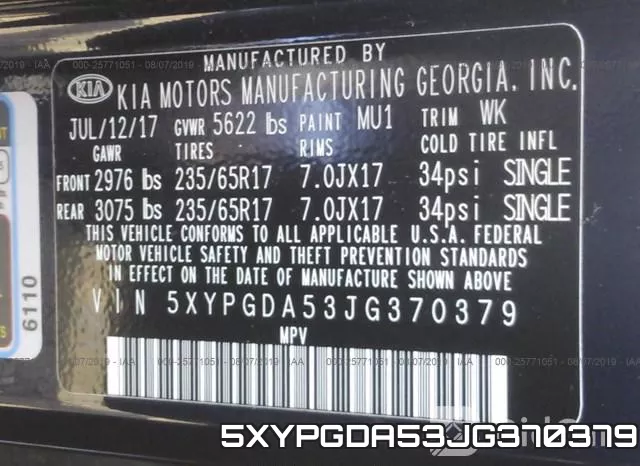 5XYPGDA53JG370379 фото 10