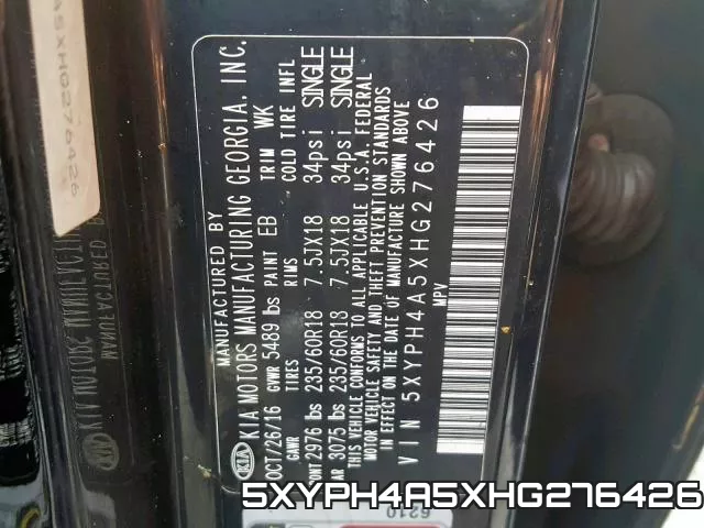 5XYPH4A5XHG276426 фото 2