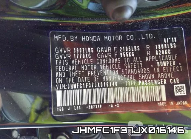 JHMFC1F37JX016146 фото 10