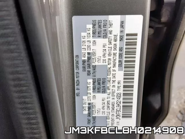 JM3KFBCL8H0214908 фото 2