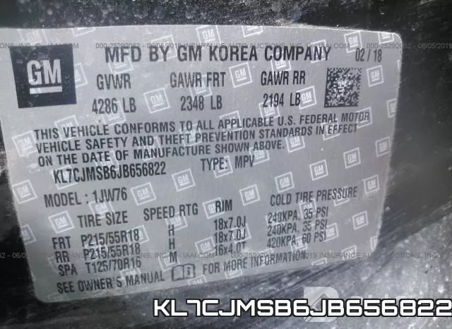 KL7CJMSB6JB656822 фото 10