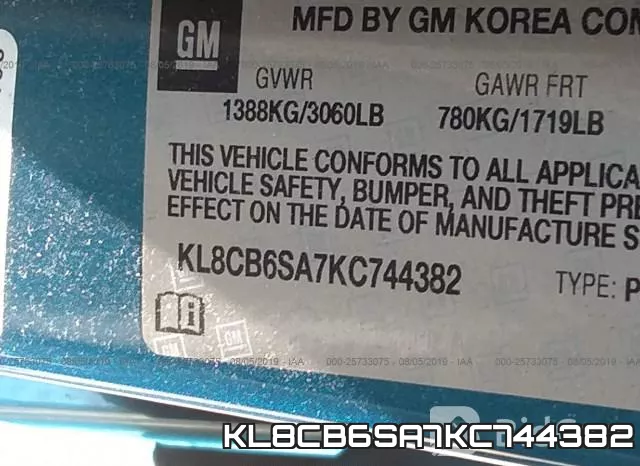 KL8CB6SA7KC744382 фото 10
