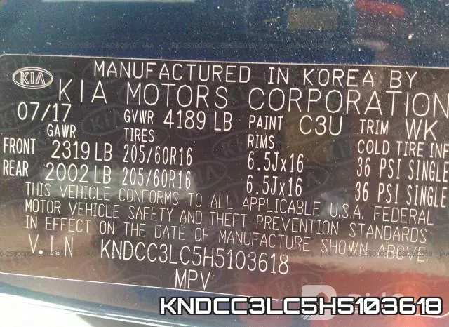 KNDCC3LC5H5103618 фото 10