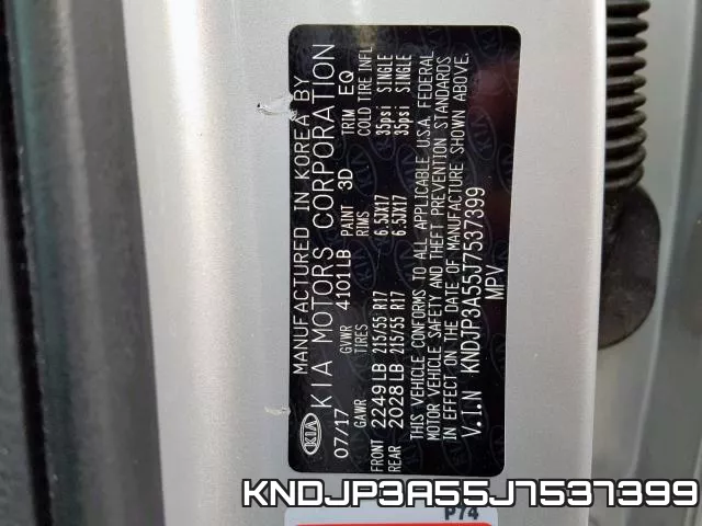 KNDJP3A55J7537399 фото 2