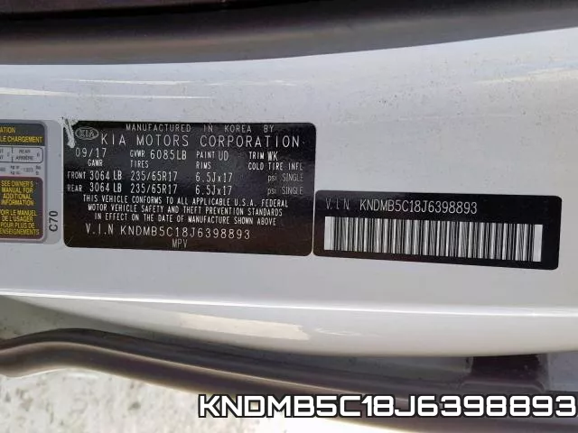 KNDMB5C18J6398893 фото 2