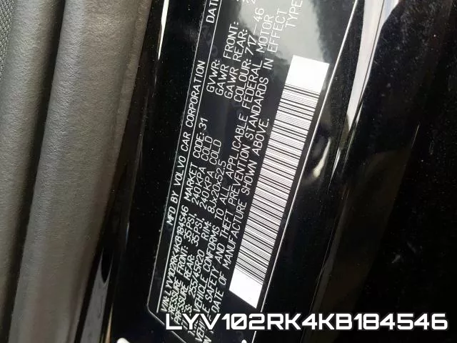 LYV102RK4KB184546 фото 2