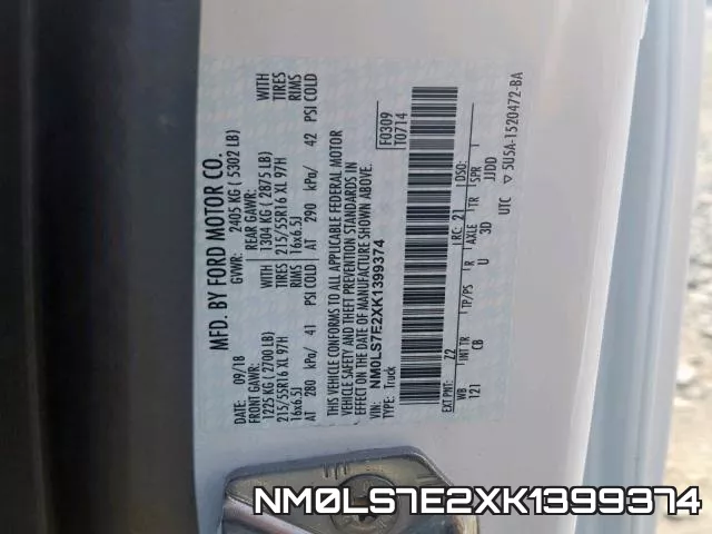 NM0LS7E2XK1399374 фото 2