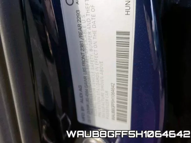 WAUB8GFF5H1064642 фото 2