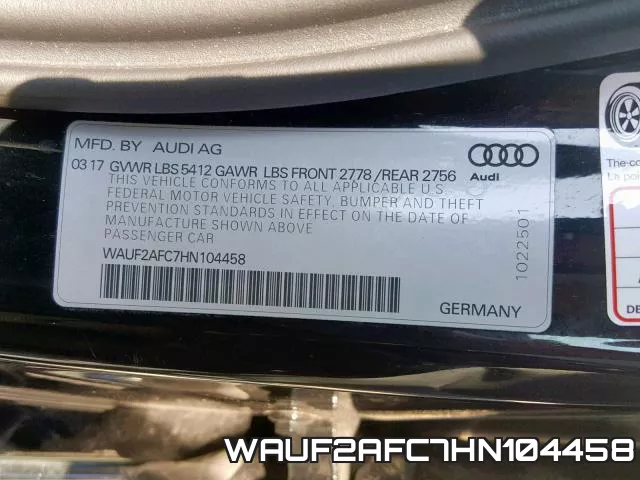 WAUF2AFC7HN104458 фото 2