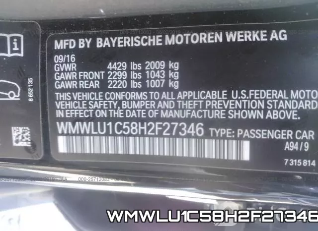 WMWLU1C58H2F27346 фото 10