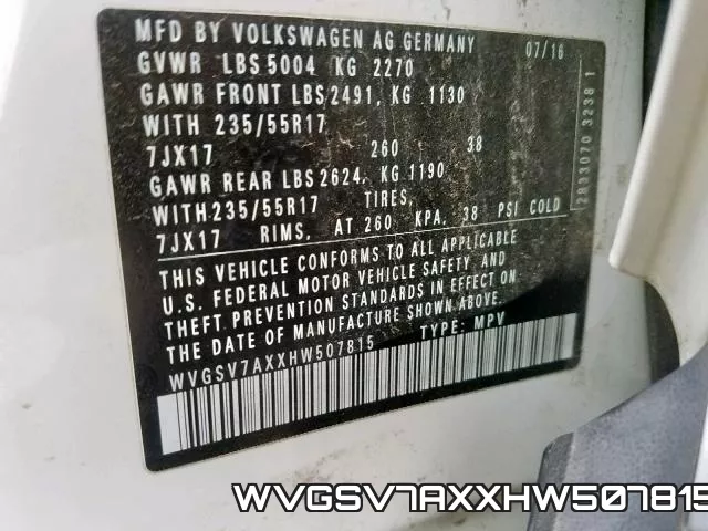 WVGSV7AXXHW507815 фото 2