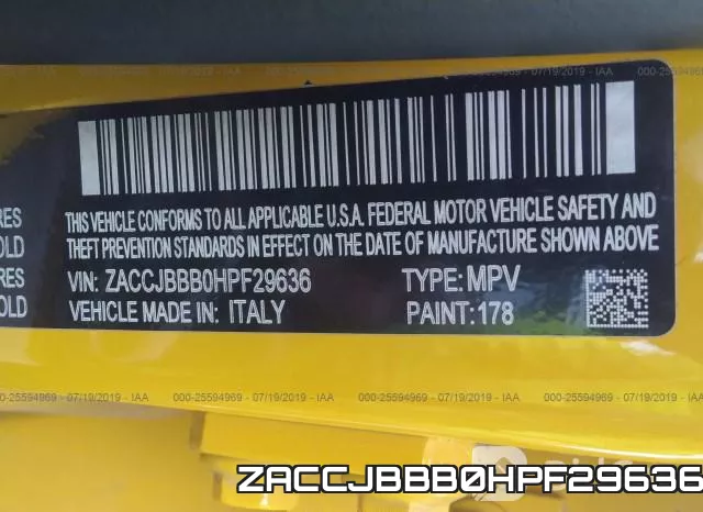 ZACCJBBB0HPF29636 фото 10