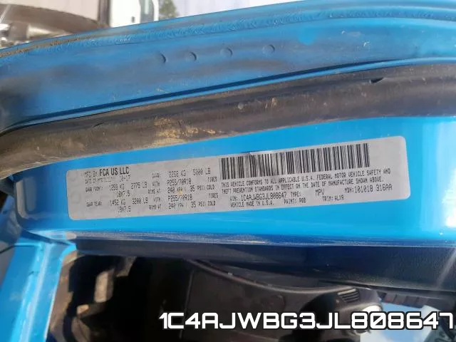 1C4AJWBG3JL808647 фото 2