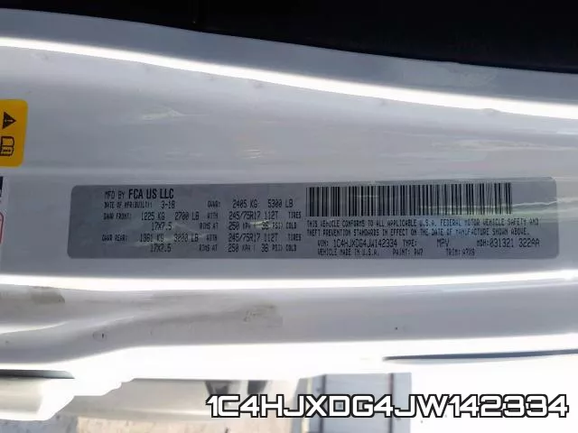 1C4HJXDG4JW142334 фото 2