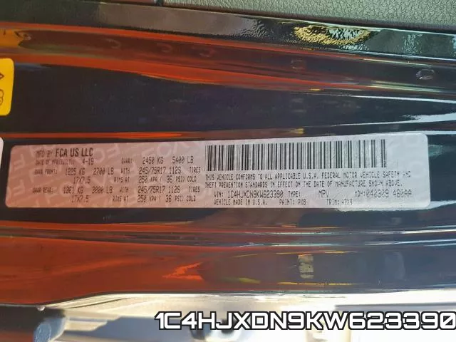 1C4HJXDN9KW623390 фото 2