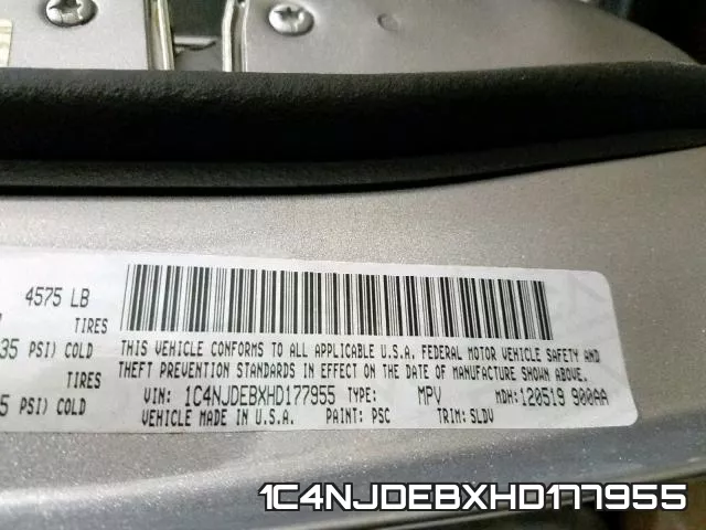 1C4NJDEBXHD177955 фото 2