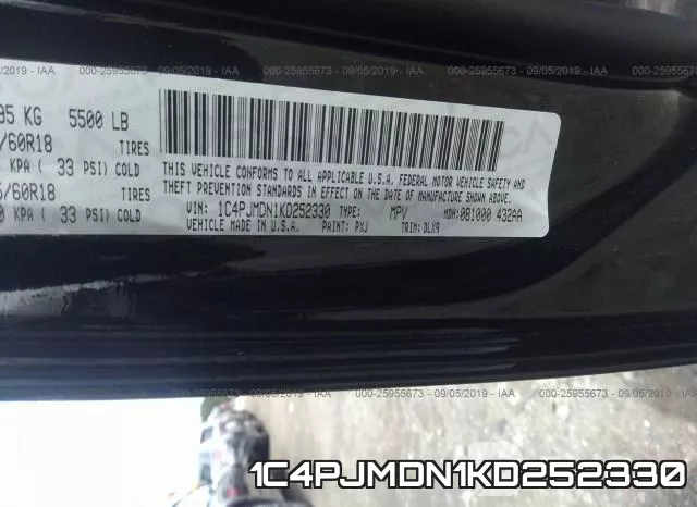 1C4PJMDN1KD252330 фото 10