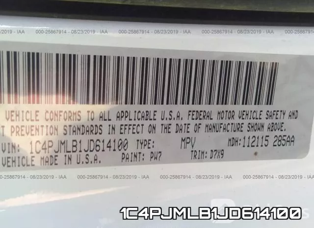 1C4PJMLB1JD614100 фото 10
