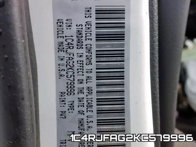 1C4RJFAG2KC579996 фото 2