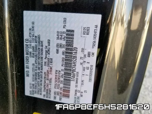 1FA6P8CF6H5281620 фото 2