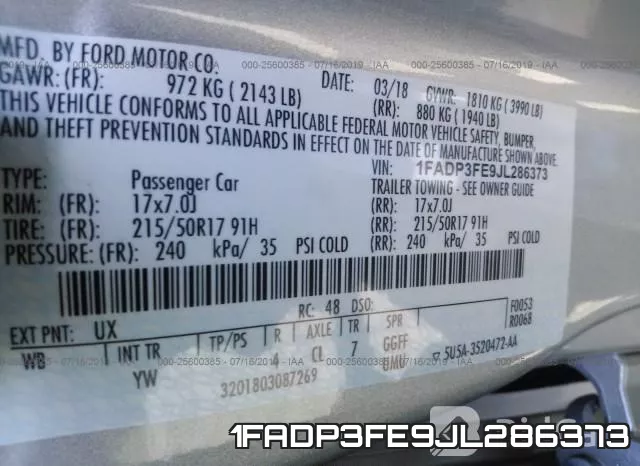 1FADP3FE9JL286373 фото 10