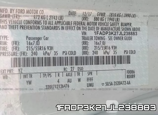 1FADP3K27JL238883 фото 10