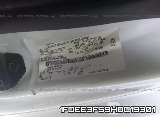 1FDEE3FS9HDC19301 фото 10
