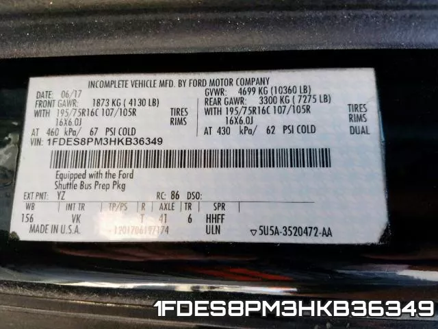 1FDES8PM3HKB36349 фото 2