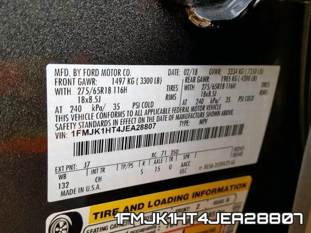 1FMJK1HT4JEA28807 фото 2