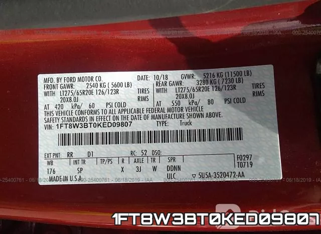 1FT8W3BT0KED09807 фото 10