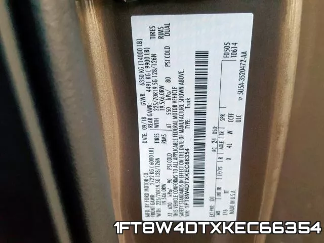 1FT8W4DTXKEC66354 фото 2