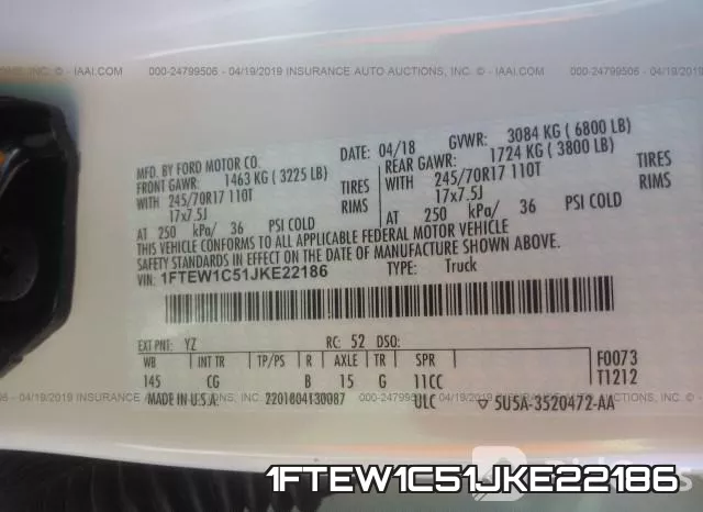 1FTEW1C51JKE22186 фото 10