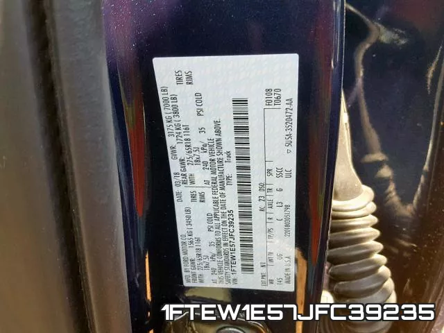 1FTEW1E57JFC39235 фото 2