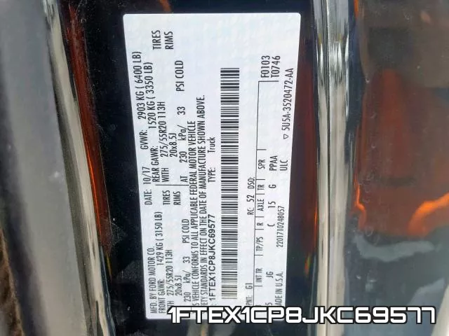 1FTEX1CP8JKC69577 фото 2