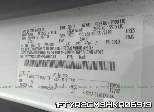 1FTYR2CM3HKA06913 фото 10