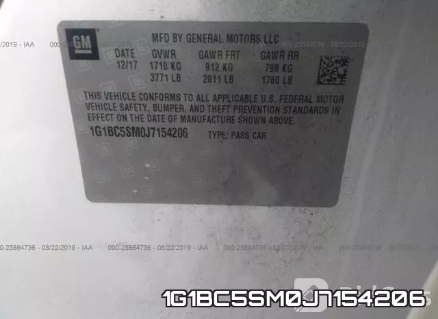 1G1BC5SM0J7154206 фото 10