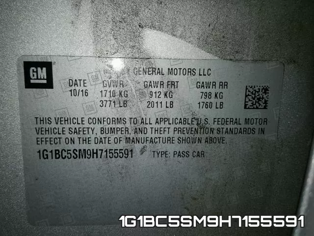 1G1BC5SM9H7155591 фото 2